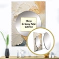 thumbnail image 3 of Designart "Golden Beige Palm Tree In Modern Style" Coastal Tropical Mirror Wall Decor - Coastal Beige Coastal Mirror Wall Art For Entryway - 40" x 30" Inch, 3 of 5