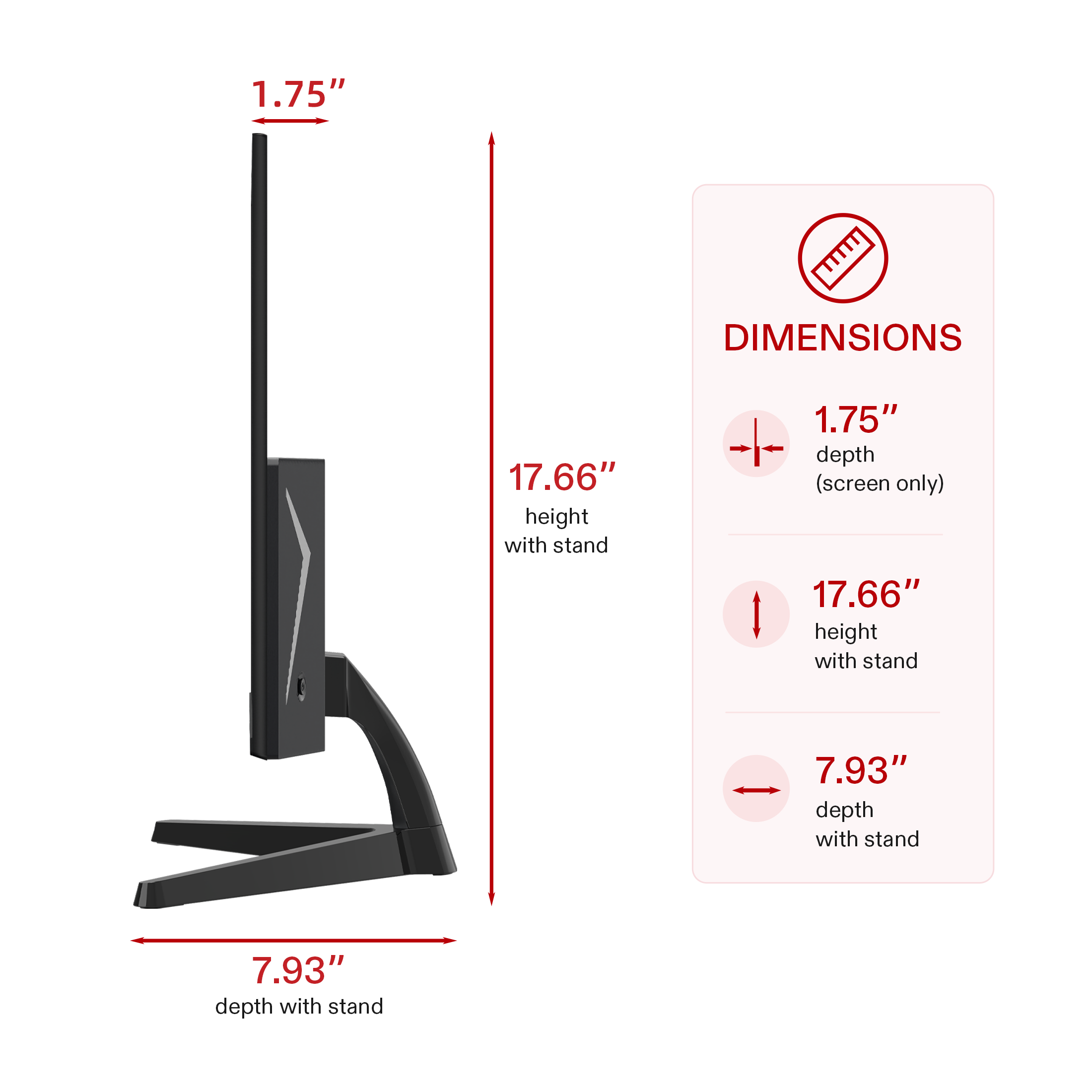 onn 27" FHD 144Hz Gaming Monitor, Black photo 4