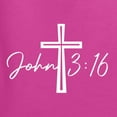 thumbnail image 5 of Wild Bobby John 3:16 Cross Inspirational/Christian Men Graphic Tee, Fuschia, Large, 5 of 5