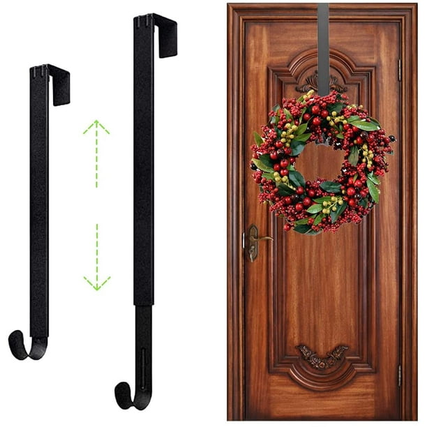 Metal Hooks Over The Door, Adjustable Hanger, 14.9 to 25.4 Inches