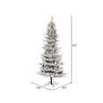 thumbnail image 3 of Vickerman 6.5' x 39" Flocked Kiana Artificial Christmas Tree with Warm White LED Lights., 3 of 5