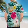 thumbnail image 6 of High Quality Hawaiian Shirts for Men Short Sleeve Aloha Beach Shirt Floral Summer Casual Button Down Shirts Blouses LAAES3, 6 of 7