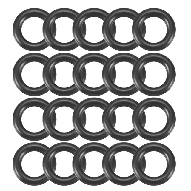20 Piezas Anillo de Sellado O de NBR Negro Resistente al Aceite 9mm x 2mm