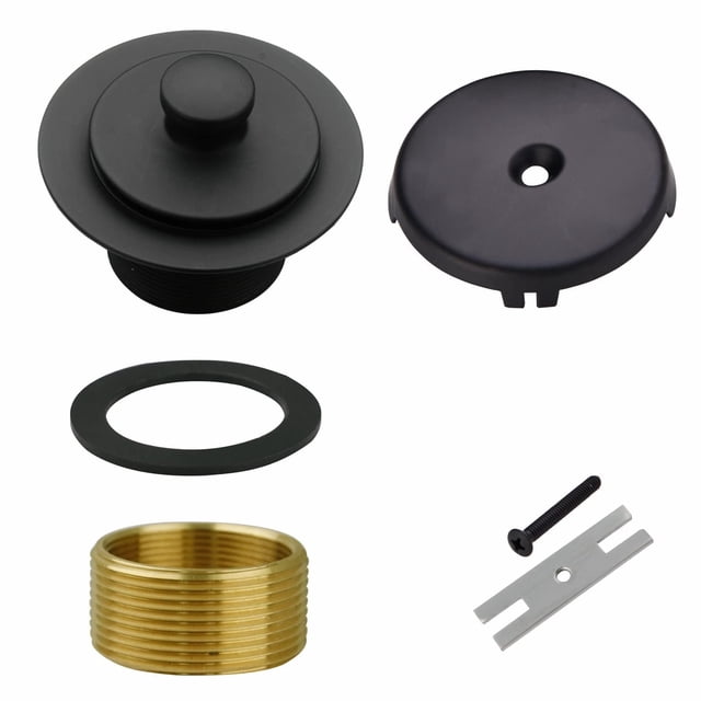 Kit de desagüe y desagüe para bañera WELSAN, negro mate, universal