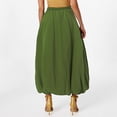 thumbnail image 3 of Women's Summer Tennis Skirts Women’s Casual Loose Floral Midi Skirt With Stretch Waistband A Line Dressy Street Style Skirt Green S, 3 of 6