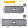 thumbnail image 2 of HSHDLDF 2 Pcs Garde-Éclaboussures d'Évier de Cuisine, Poignée de Robinet en Silicone Plateau de Récupération d'Éclaboussures, Support d'Éponge de Cuisine Tapis Absorbant pour Accessoires d'Évier de Cuisine Salle de Bain 19.7 Pouces x 5.5 Pouces, 2 of 7