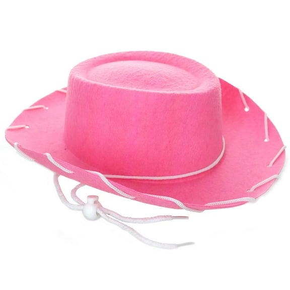 GIFTEXPRESS Halloween Pink Felt Cowboy Hat