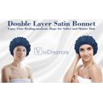 thumbnail image 2 of ViviDreamore Satin Bonnet Silk Bonnet for Sleeping Hair Bonnet for Sleeping Silk Sleep Cap Bonnets for Women Curly Natural Braid Hair Bonnet for Men Adjustable Wide Band Double Layer, Navy, 2 of 13