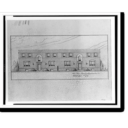 Historic Print, [Store and apartment building for R.N. Rust, Mount Vernon Avenue and Mason Avenue, Alexandria, Virginia. Front elevation], 16" x 20"
