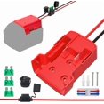 thumbnail image 1 of Para Adaptador de Rueda de Potencia Compatible con Batería Milwaukee 18V, Kit de Convertidor con Porta Fusibles, Interruptor, Terminal, Cable 12AWG para Juguetes de Auto RC DIY (1 Paquete), 1 of 7