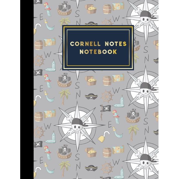 Cornell Notes Notebooks: Cornell Notes Notebook : Note Taking Notebook, For Students, Writers, school supplies list, Cute Pirates Cover, 8.5" x 11", 200 pages (Series #3) (Paperback)