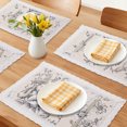 thumbnail image 2 of Rustic Placemats Set of 6 Placemats for Dining Table Decor Washable Kitchen Table Mat with Lace Trim Black 19.7*11.8inch, 2 of 6