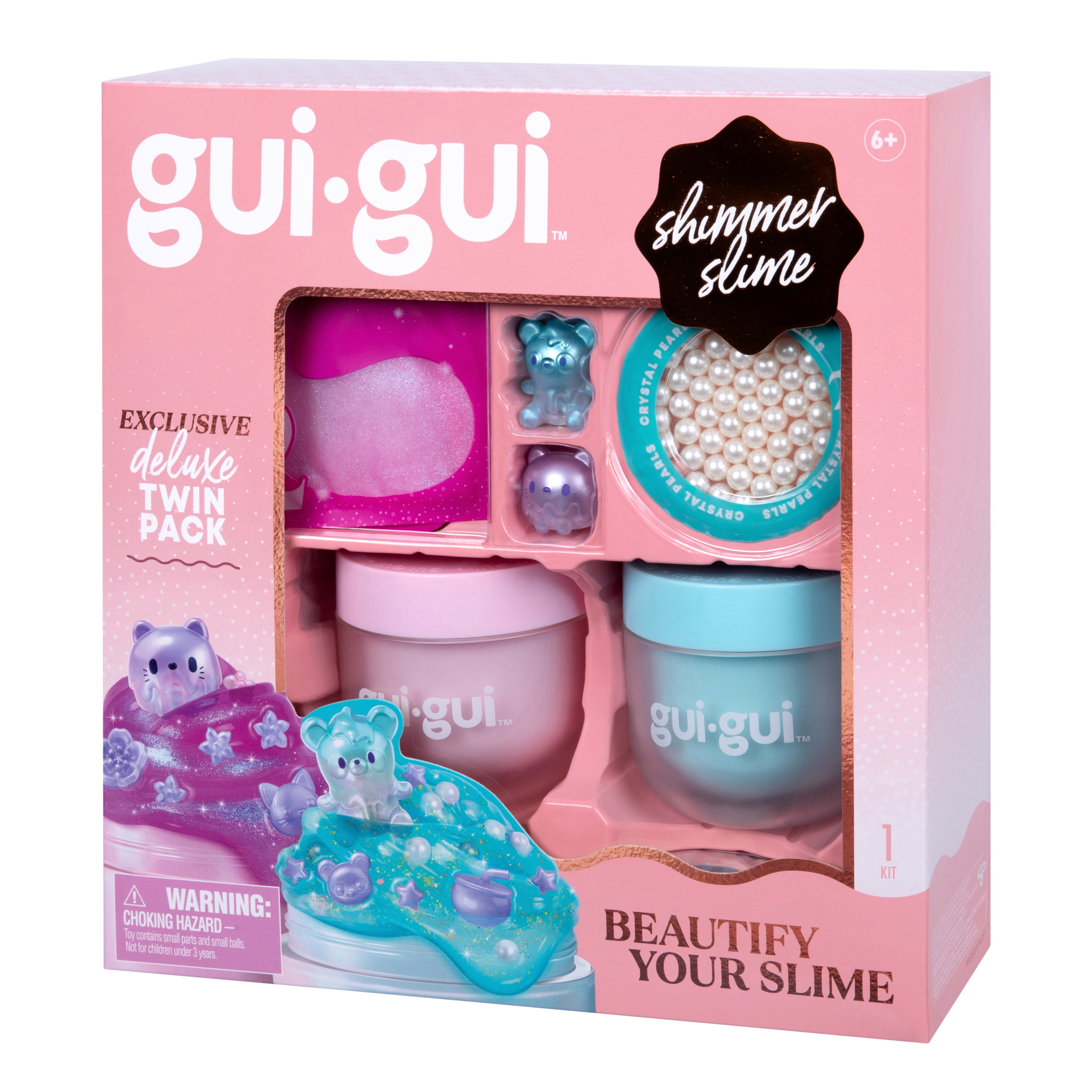 Gui Gui Shimmer Deluxe Duo Pack, 2 Iridescent Slimes, Level up Your Slimes,  Ages 6+