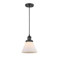 thumbnail image 5 of Innovations Lighting 201C-BB-G43 One Light Large Cone Cord Pendant-8 Inches Wide by 10 Inches High   Brushed Brass Finish with Smoked Glass, 5 of 6