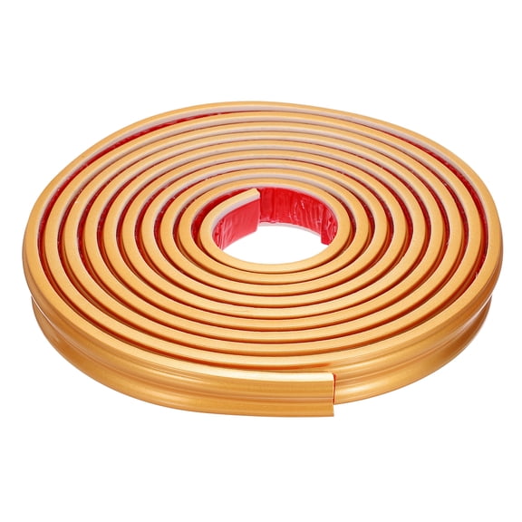 Moldura de zócalo flexible Uxcell, 1.26 pulgadas x 16.4 pies, dorado