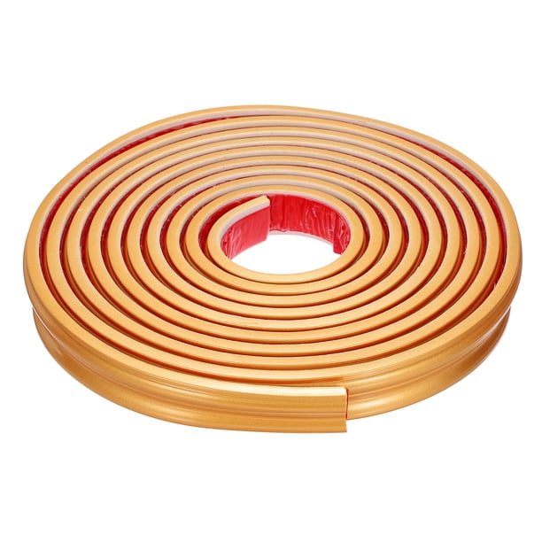 Moldura de zócalo flexible Uxcell, 1.26 pulgadas x 16.4 pies, dorado