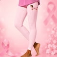 thumbnail image 3 of Cancer Leggings for Women Elastic High Waist Pink Ribbon Slim Fit Tights Pants Workout Yoga Pants, 3 of 5