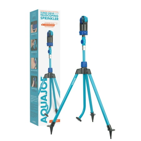 Aqua Joe AJ-6PSTB-MAX 6-Pattern HD Sprinkler/Mister w/ Metal Tripod Base 4 100 Sq.Ft. Coverage