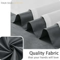 thumbnail image 6 of Curtainking Grey Living Room Curtains Faux Silk 84 Inch Dupioni Curtains Light Filtering Curtains Rod Pocket Set 2 Panels, 6 of 9