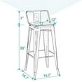 DSZBNUIO Stool Metal Stools Set of 4 Industrial Counter Height Stools