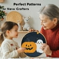 thumbnail image 5 of Happy Halloween Pumpkin and Ghost DIY Stamped Cross Stitch Kits Easy for Beginners with Hoop 11CT Counted Embroidery Needlepoint Crafts Arts for Handmade Enthusiasts and Home Decor 30x30cm(1), 5 of 8