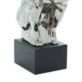 thumbnail image 6 of 26" x 15" Silver Polystone Diver Sculpture, by DecMode, 6 of 6