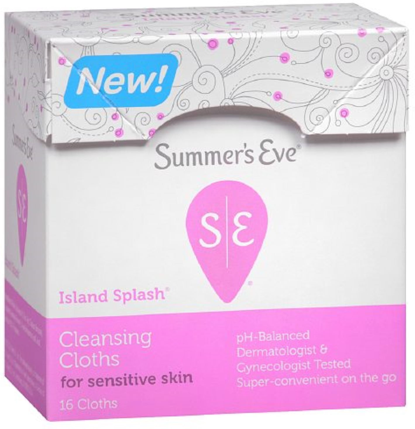2 Pack - Summer's Eve Cleansing Cloth for Sensitive Skin, Island Splash 16 ea