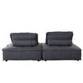 thumbnail image 4 of Diamond Sofa PLATFORMLGGR2PC 79 x 41 x 34 in. Platform Square Modular Lounger, Grey Fabric - 2 Piece, 4 of 6