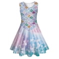 thumbnail image 2 of YTDSCS Little Girls Sleeveless Dress for Kids Fish Scale A-Line Princess Dresses Toddler Spring Summer Soft Sundress Tutu Party Gown for 4-13 Years, 2 of 8