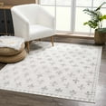thumbnail image 4 of BoutiqueRugs Tigris Gray Swiss Cross Area Rug - Gray, Ivory - 2' x 3', 4 of 8