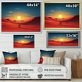 thumbnail image 4 of Designart "Crimson Sands Desert Moonlit Horizon II" Landscapes Framed Wall Art Decor - Global Red Desert Entryway Framed Wall Art Print, 4 of 6