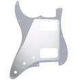 thumbnail image 2 of HH Guitar Strat Pickguard Round Corner Humbuckers for 11 Hole USA/MIM Standard Strat Modern Style White Pearl, 2 of 11