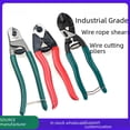 thumbnail image 1 of OuBang 8-Inch Heavy-Duty Steel Wire Rope Cutter - Compact Mini Cable Cutting Pliers with Safety Brake Line, Easy Maintenance, European-Style Design - Green, Bulk Packed (1 Piece, PP Bag, No Logo) -, 1 of 5
