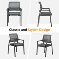 thumbnail image 5 of Stackable Waiting Room Chairs, Oversize Conference Room Chairs 350 lbs Capacity, Ergonomic Mesh Office Guest Chairs, For Lobby, Reception Area, Break Room, Stackable, Black, 5 of 5
