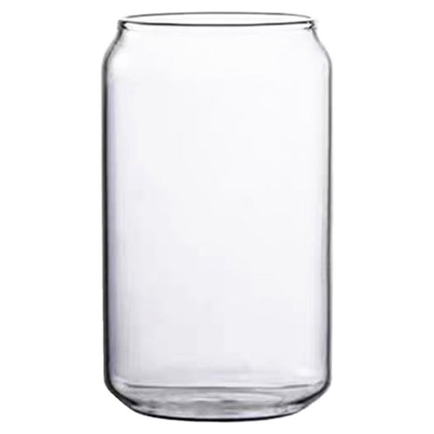Billuyoard 400ml Glass Cup Milk Drinking Transparent Breakfast Restaurant Mug -proof Drinkware Can-Shape Hotel Home Type2