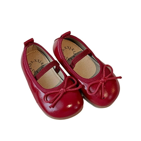Baby Sweetie Newborn Baby Girl Dress Flats Soft Soles Cute Bow Mary Jane Shoes Princess Wedding Dress Shoes