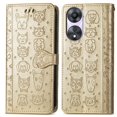 thumbnail image 1 of Funda Cartera FOXDOCK para OPPO A78 , Flip PU con Relieve de Gatos y Perros, Tarjetero y Soporte, 1 of 6