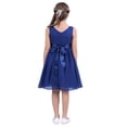 thumbnail image 5 of Haitryli Flower Girl Dress for Kids Sleeveless V-Neckline Bridesmaid Wedding Party Dresses Formal Navy Blue 6, 5 of 6