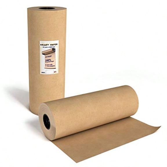 Brown Kraft Paper Roll - 24 Inch X 1200 Feet - for Gift Wrapping Crafts Packing Void Filling - Made in The USA