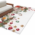 thumbnail image 6 of Christmas Area Rug 3x5 Washable Rug Non Slip Xams Tree Winter Red Poinsettia Pine Cones Large Area Rug Indoor Floor Carpet for Entryway Bedroom Kitchen Living Room Home Office Dining Room Nursery, 6 of 8
