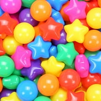 Ball Pit Balls Plastic Stars for Ball Pit Phathalate & BPA Free Plastic Balls Crush and Smash Proof Balls 100pcs 2.2" Set for Toddlers for Play Tent Tunnel