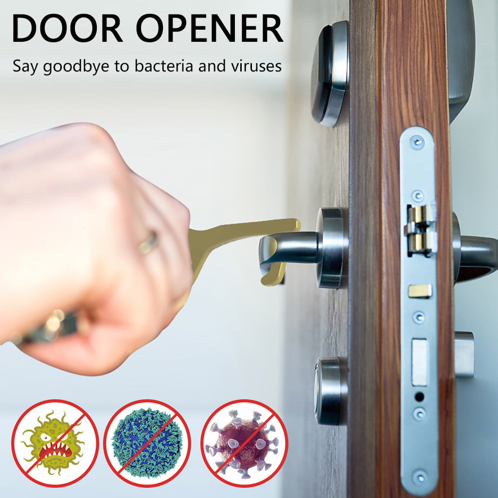 Contactless Safety Door-Opener Safety Protection Isolation Brass Door Opener qwe 
