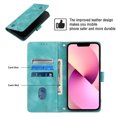 thumbnail image 3 of Compatible with iPhone 13 Mini Classic Embossed PU Leather Case with Card Holder Shockproof Cover, 3 of 5