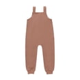 thumbnail image 5 of BOOMNY Toddler Girls Overalls Solid Sleeveless Jumpsuits for Kids Soft Baggy Fall Playsuits, 5 of 6