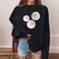 thumbnail image 2 of Vedolay Fall Tops Womens 2023 Fall Fashion Casual Long Sleeve Crewneck Sweatshirt Loose Fit Pullover Hoodie,Black M, 2 of 3