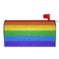 thumbnail image 2 of Gaeub Colorful Glitter Rainbow Waterproof and Sunproof Mailbox Protective Cover Magnetic Mailbox Protrective Cover for Outdoor Home Garden Decor - 21x18 in, 2 of 9