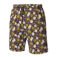 thumbnail image 4 of Logiee Flowers Daisy Print Mens Swim Trunks Quick Dry Board Shorts,Breathable Hawaii Beach Shorts Swimwear Bathing Suits-Small, 4 of 6