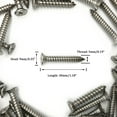 thumbnail image 2 of 5 x 30mm Screw, Flat Head, Phillips Drive, Self Drilling, 304 Stainless Steel Drywall Wood Screws 50Pcs, 2 of 5
