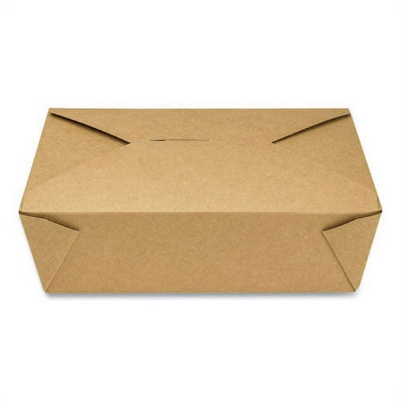 Reclosable Kraft Take-Out Box, 76 Oz, Paper, 200/carton | Bundle of 2 Cartons