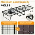 thumbnail image 5 of ANPOO Folding Bed with 5" Foam Mattress, 75" x 31" Portable Foldable Bed with Metal Frame & Lockable Wheels & Dust Cover, 5 of 8